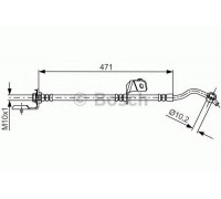 Тормозной шланг BOSCH 1 987 481 715 1987481715 BOSCH - купить в магазине запчастей по Украине