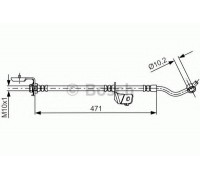 Тормозной шланг BOSCH 1 987 481 716 1987481716 BOSCH - купить в магазине запчастей по Украине