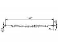 Трос, стояночная тормозная система BOSCH 1 987 482 032 1987482032 BOSCH - купить в магазине запчастей по Украине