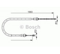 Трос, стояночная тормозная система BOSCH 1 987 482 233 1987482233 BOSCH - купить в магазине запчастей по Украине