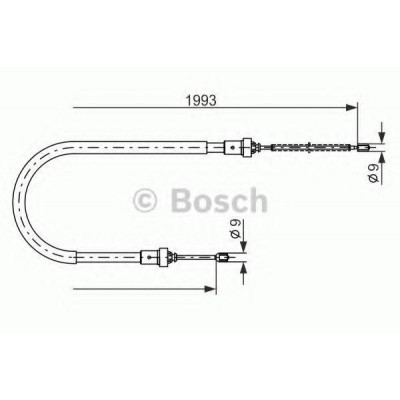 Трос, стояночная тормозная система 1987482233 BOSCH - купить в магазине запчастей по Украине
