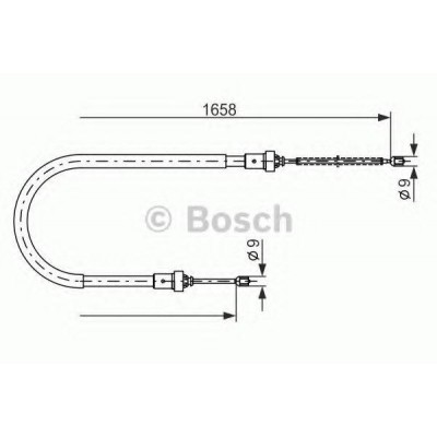 Трос, стояночная тормозная система 1987482234 BOSCH - купить в магазине запчастей по Украине