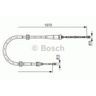 Трос, стояночная тормозная система 1987482253 BOSCH - купить в магазине запчастей по Украине