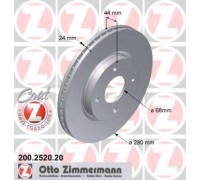 Тормозной диск ZIMMERMANN 200.2520.20 200252020 ZIMMERMANN - купити в магазині запчастин по Україні