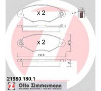 Комплект тормозных колодок, дисковый тормоз ZIMMERMANN 21980.180.1 219801801 ZIMMERMANN - купить в магазине запчастей по Украине