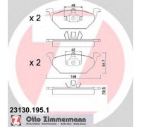 Комплект тормозных колодок, дисковый тормоз ZIMMERMANN 23130.195.1 231301951 ZIMMERMANN - купить в магазине запчастей по Украине