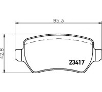 Комплект тормозных колодок, дисковый тормоз TEXTAR 2341702 2341702 TEXTAR - купить в магазине запчастей по Украине
