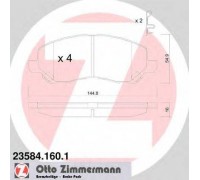 Комплект тормозных колодок, дисковый тормоз ZIMMERMANN 23584.160.1 235841601 ZIMMERMANN - купить в магазине запчастей по Украине
