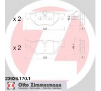 Комплект тормозных колодок, дисковый тормоз ZIMMERMANN 23926.170.1 239261701 ZIMMERMANN - купить в магазине запчастей по Украине