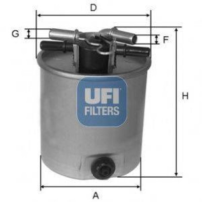 Топливный фильтр 2402601 UFI - купить в магазине запчастей по Украине