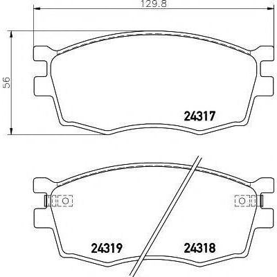 Комплект тормозных колодок, дисковый тормоз 2431701 TEXTAR - купить в магазине запчастей по Украине