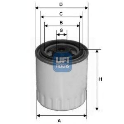Топливный фильтр 2432100 UFI - купить в магазине запчастей по Украине