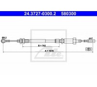 Трос, стояночная тормозная система ATE 24.3727-0300.2 24372703002 ATE - купить в магазине запчастей по Украине