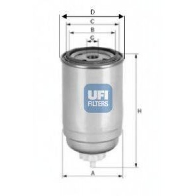 Топливный фильтр 2439900 UFI - купить в магазине запчастей по Украине