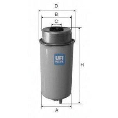 Топливный фильтр 2445500 UFI - купить в магазине запчастей по Украине