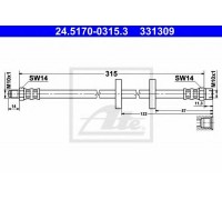 Тормозной шланг ATE 24.5170-0315.3 24517003153 ATE - купить в магазине запчастей по Украине