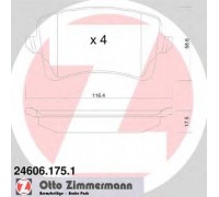 Комплект тормозных колодок, дисковый тормоз ZIMMERMANN 24606.175.1 246061751 ZIMMERMANN - купить в магазине запчастей по Украине