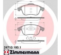 Комплект тормозных колодок, дисковый тормоз ZIMMERMANN 24710.180.1 247101801 ZIMMERMANN - купить в магазине запчастей по Украине