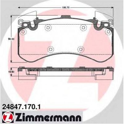 Комплект тормозных колодок, дисковый тормоз 248471701 ZIMMERMANN - купить в магазине запчастей по Украине