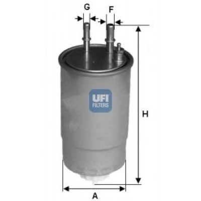 Топливный фильтр 24ONE01 UFI - купить в магазине запчастей по Украине