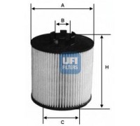 Масляный фильтр UFI 25.012.00 2501200 UFI - купить в магазине запчастей по Украине