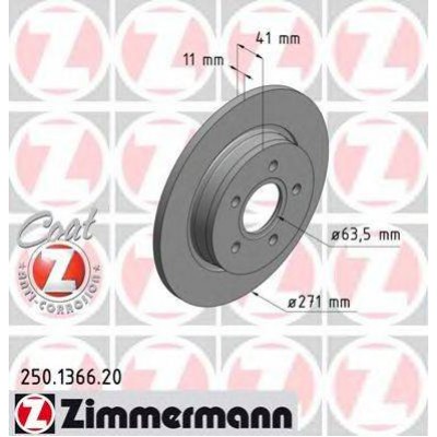 Тормозной диск 250136620 ZIMMERMANN - купить в магазине запчастей по Украине