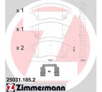 Комплект тормозных колодок, дисковый тормоз ZIMMERMANN 25031.185.2 250311852 ZIMMERMANN - купить в магазине запчастей по Украине
