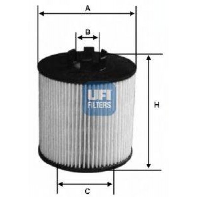 Масляный фильтр 2506400 UFI - купить в магазине запчастей по Украине