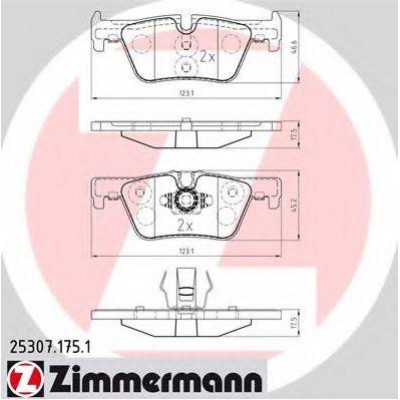 Комплект тормозных колодок, дисковый тормоз 253071751 ZIMMERMANN - купить в магазине запчастей по Украине