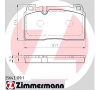 Комплект тормозных колодок, дисковый тормоз ZIMMERMANN 25643.170.1 256431701 ZIMMERMANN - купить в магазине запчастей по Украине