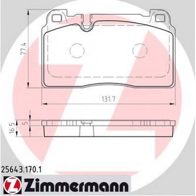Комплект тормозных колодок, дисковый тормоз 256431701 ZIMMERMANN - купить в магазине запчастей по Украине