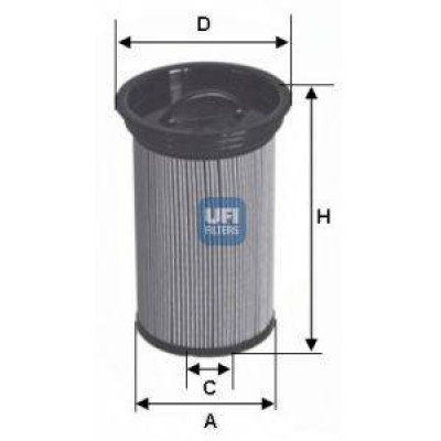 Топливный фильтр 2600500 UFI - купить в магазине запчастей по Украине
