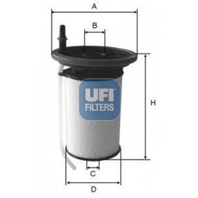 Топливный фильтр 2605200 UFI - купить в магазине запчастей по Украине