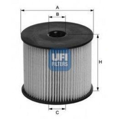 Топливный фильтр 2605400 UFI - купить в магазине запчастей по Украине