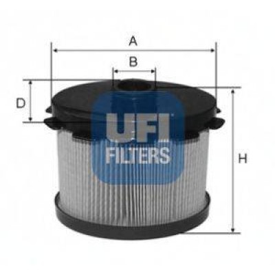Топливный фильтр 2668800 UFI - купить в магазине запчастей по Украине