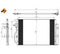 Конденсатор, кондиционер NRF 350044 350044 NRF - купить в магазине запчастей по Украине