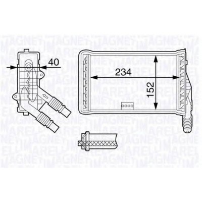 Теплообменник, отопление салона 350218337000 MAGNETI MARELLI - купить в магазине запчастей по Украине