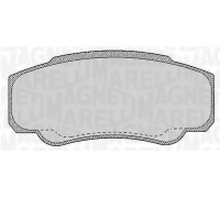 Комплект тормозных колодок, дисковый тормоз MAGNETI MARELLI 363916060188 363916060188 MAGNETI MARELLI - купити в магазині запчастин по Україні