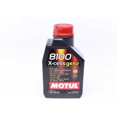 Масло 5W40 8100 X-Cess GEN2 (1л) (A3/B4) 368201GEN2 MOTUL - купить в магазине запчастей по Украине