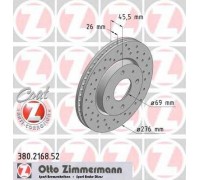 Тормозной диск ZIMMERMANN 380.2168.52 380216852 ZIMMERMANN - купить в магазине запчастей по Украине