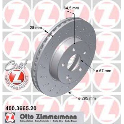Тормозной диск 400366520 ZIMMERMANN - купить в магазине запчастей по Украине
