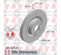 Тормозной диск ZIMMERMANN 400.3671.20 400367120 ZIMMERMANN - купить в магазине запчастей по Украине