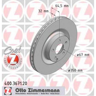 Тормозной диск 400367120 ZIMMERMANN - купить в магазине запчастей по Украине