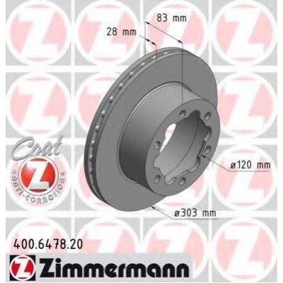 Тормозной диск 400647820 ZIMMERMANN - купити в магазині запчастин по Україні