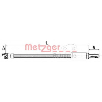 Тормозной шланг 4110145 METZGER - купить в магазине запчастей по Украине