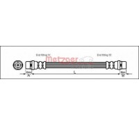 Тормозной шланг METZGER 4110329 4110329 METZGER - купить в магазине запчастей по Украине