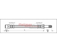 Тормозной шланг METZGER 4110579 4110579 METZGER - купити в магазині запчастин по Україні