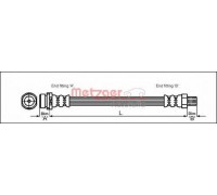 Тормозной шланг METZGER 4112314 4112314 METZGER - купить в магазине запчастей по Украине