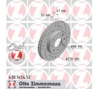 Тормозной диск ZIMMERMANN 430.1454.52 430145452 ZIMMERMANN - купить в магазине запчастей по Украине