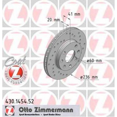 Тормозной диск 430145452 ZIMMERMANN - купить в магазине запчастей по Украине